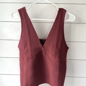 Banana Republic Factory Sweater Cropped Tank, Ruby Rose, Size L, New with Tag